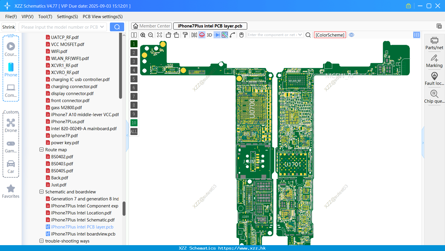 IPhone7Plus Intel PCB Layer
